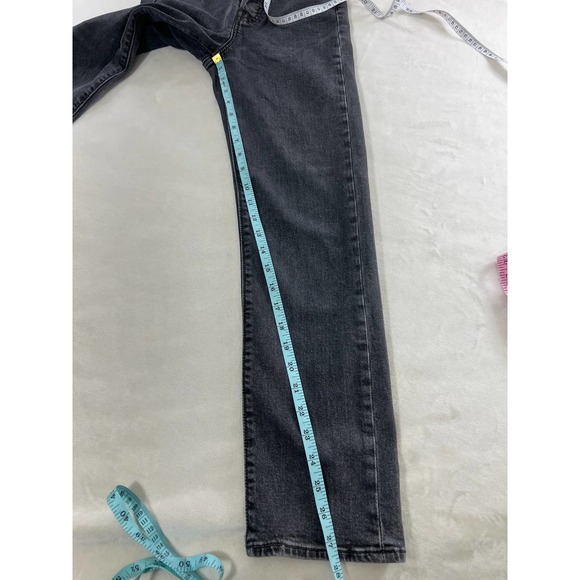 Levi's Wedgie Straight Women's Button Fly Gray Wash Denim Jean size 25 - Picture 9 of 9